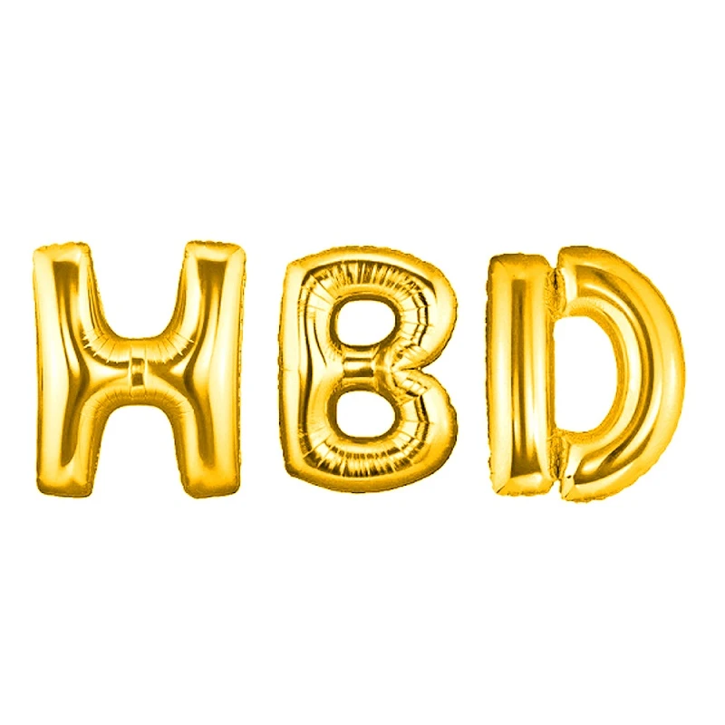 بادکنک فویلی سه تکی طرح HBD