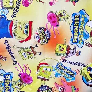 کاغذ کادو طرح باب اسفنجی