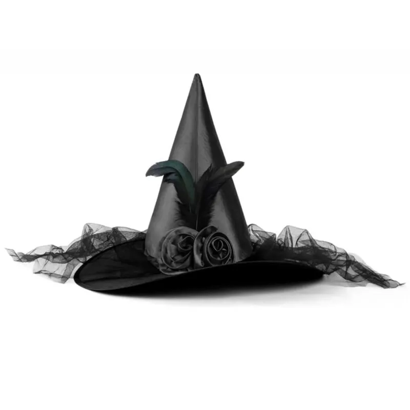 کلاه جادوگر پردار هالووینی