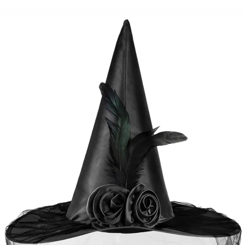 کلاه جادوگر پردار هالووینی