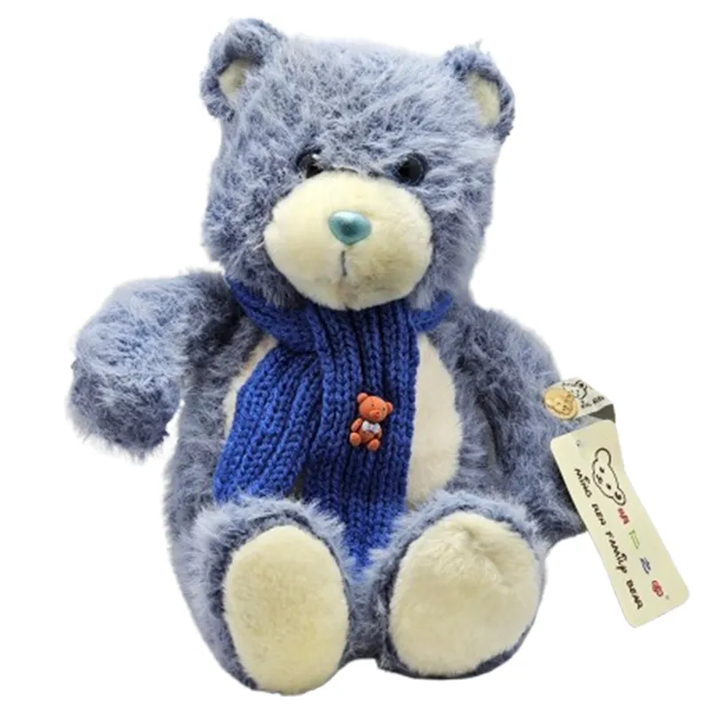 عروسک خرس پولیشی بافت سرمه ای