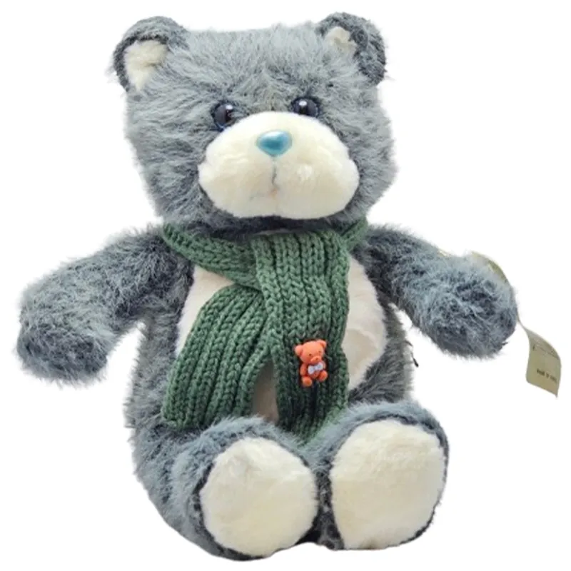 عروسک خرس پولیشی شال سبز تیره