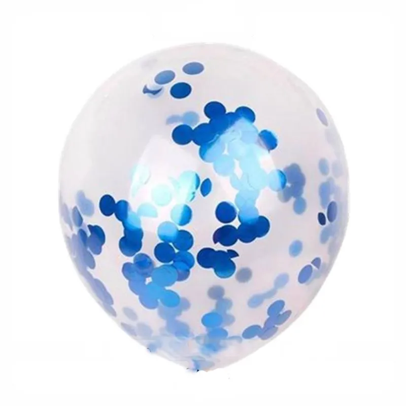 بادکنک شفاف پولکدار آبی