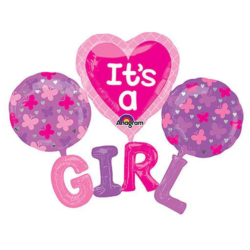 بادکنک فویلی 5تکه نوزاد its a girl
