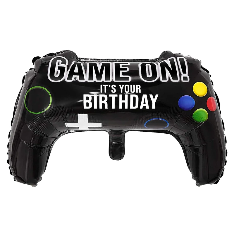 بادکنک فویلی دسته پلی استیشن طرح تولدت مبارک