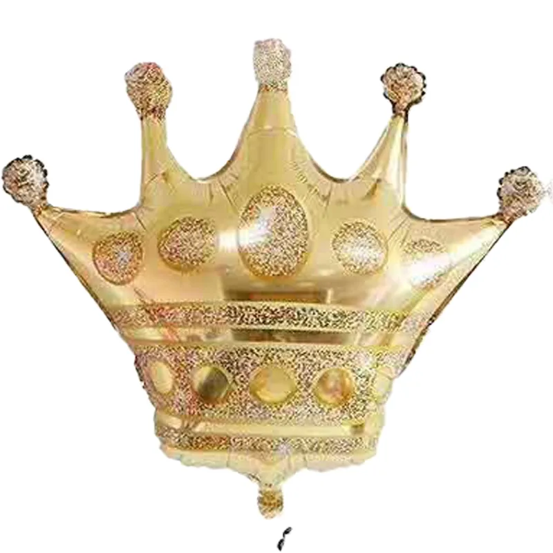 بادکنک فویلی طرح تاج طلایی