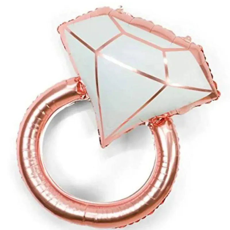 بادکنک فویلی طرح حلقه و الماس (2)