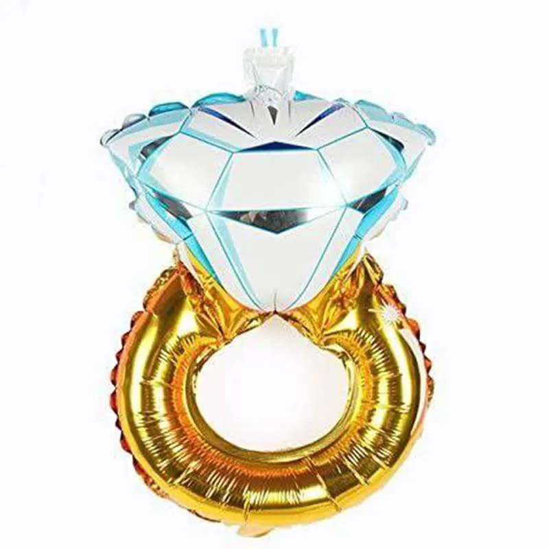 بادکنک فویلی طرح حلقه و الماس