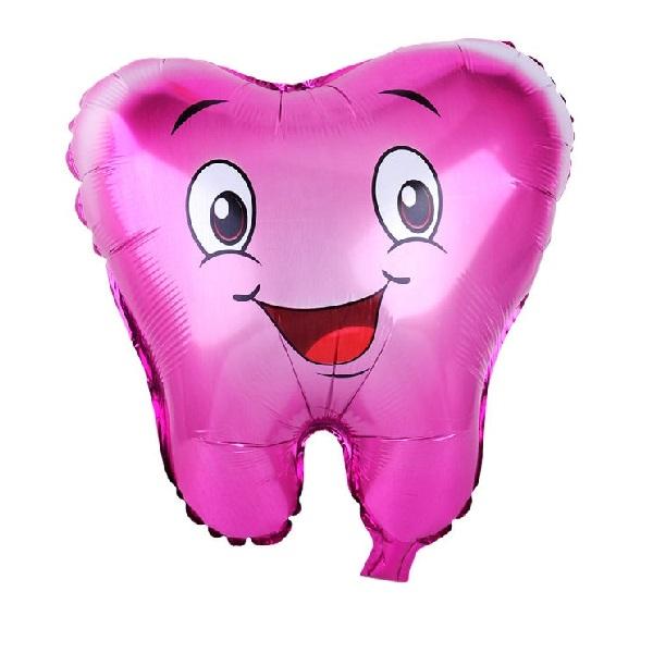 بادکنک فویلی طرح دندان دخترانه