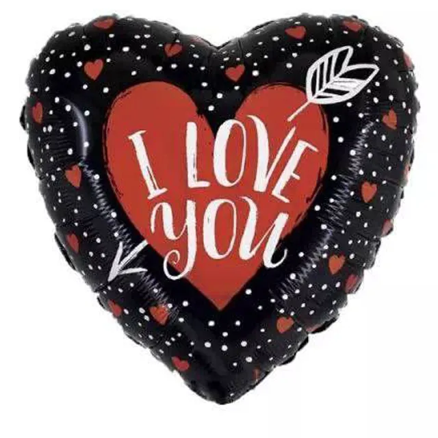 بادکنک فویلی طرح قلب love you