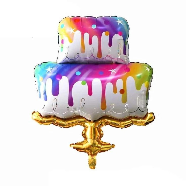 بادکنک فویلی طرح کیک دو طبقه