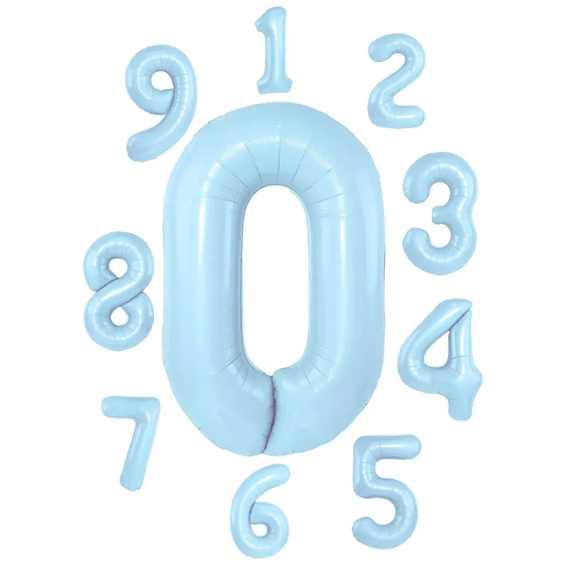 بادکنک فویلی عدد 42 اینچ رنگ آبی پاستلی