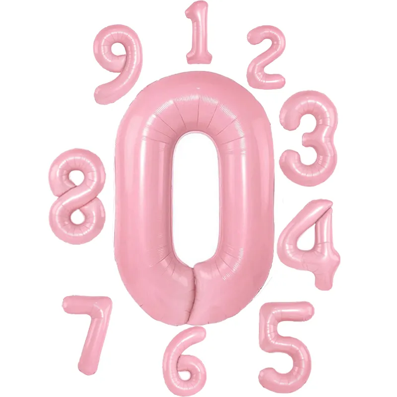 بادکنک فویلی عدد 42 اینچ صورتی پاستلی