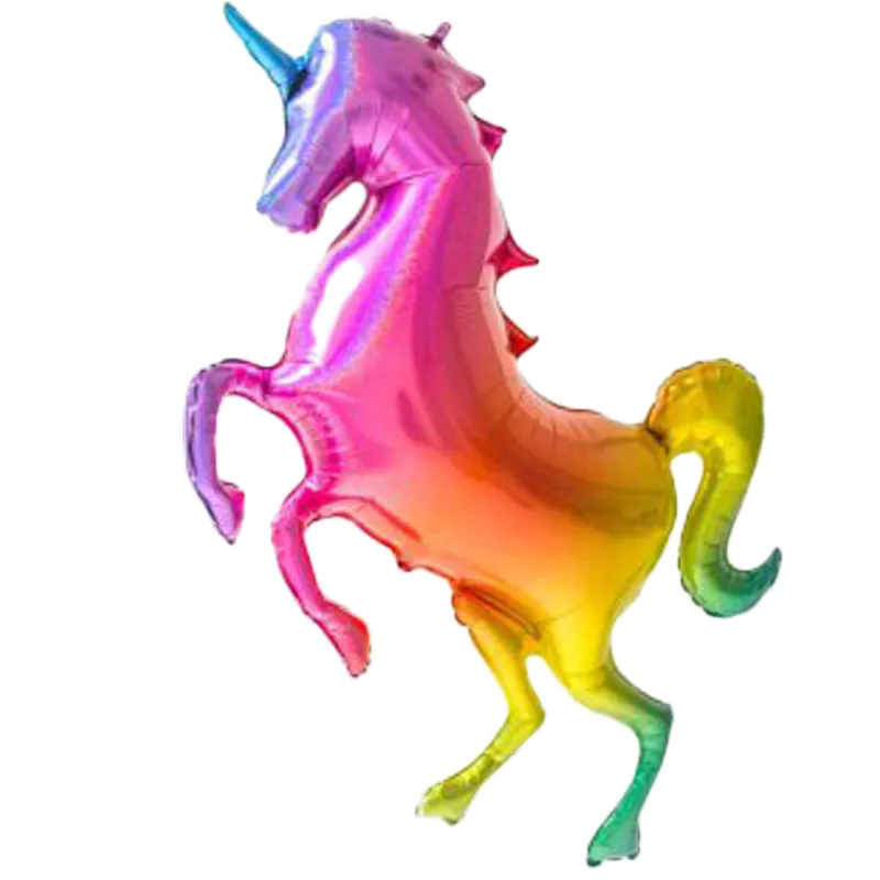 بادکنک فویلی فیگور طرح اسب تک شاخ چند رنگ