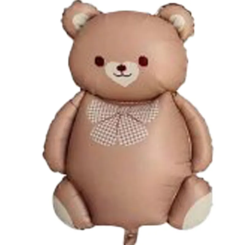 بادکنک فویلی فیگور طرح خرس نسکافه ای