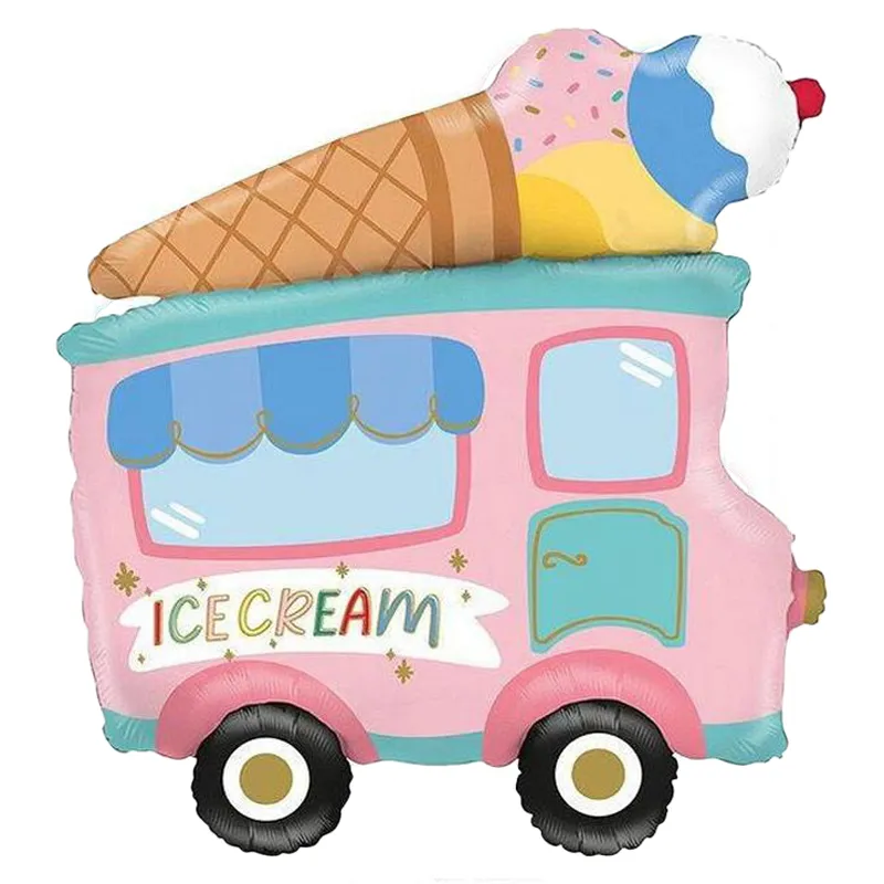 بادکنک فویلی فیگور طرح ماشین بستنی