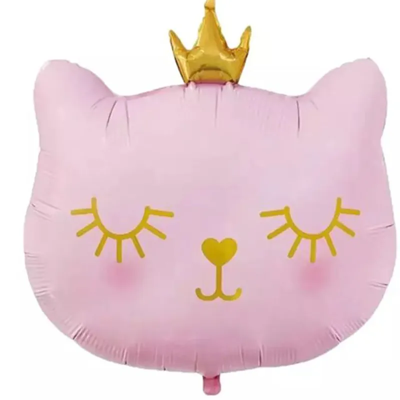 بادکنک فویلی فیگور طرح گربه صورتی