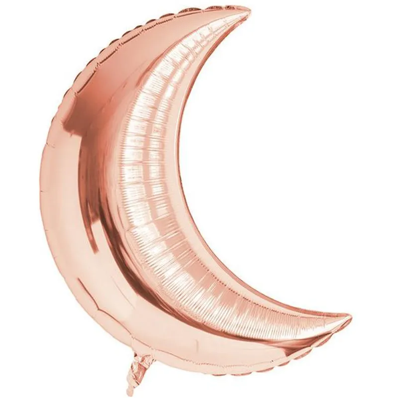 بادکنک فویلی فیگور ماه رزگلد