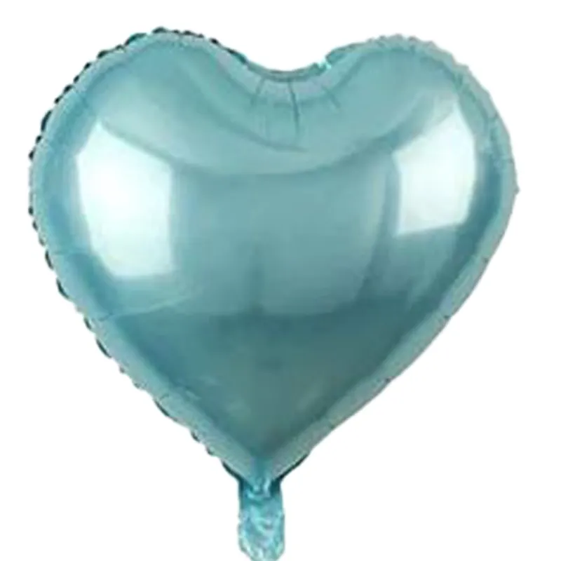 بادکنک فویلی قلب آبی کم رنگ