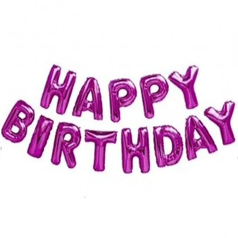 بادکنک فویلی هپی 13 تکه بنفش