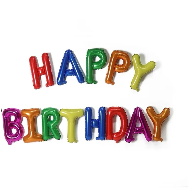 بادکنک فویلی هپی 13 تکه چند رنگ