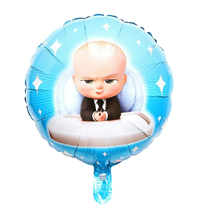 بادکنک فویلی گرد طرح بچه رئیس