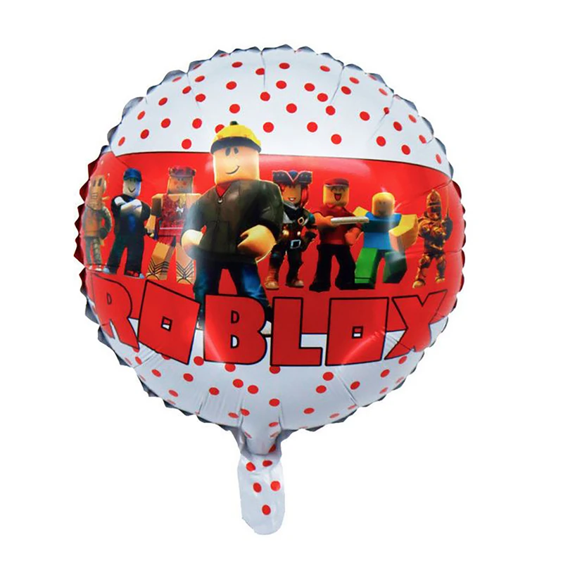 بادکنک فویلی گرد طرح روبلوکس