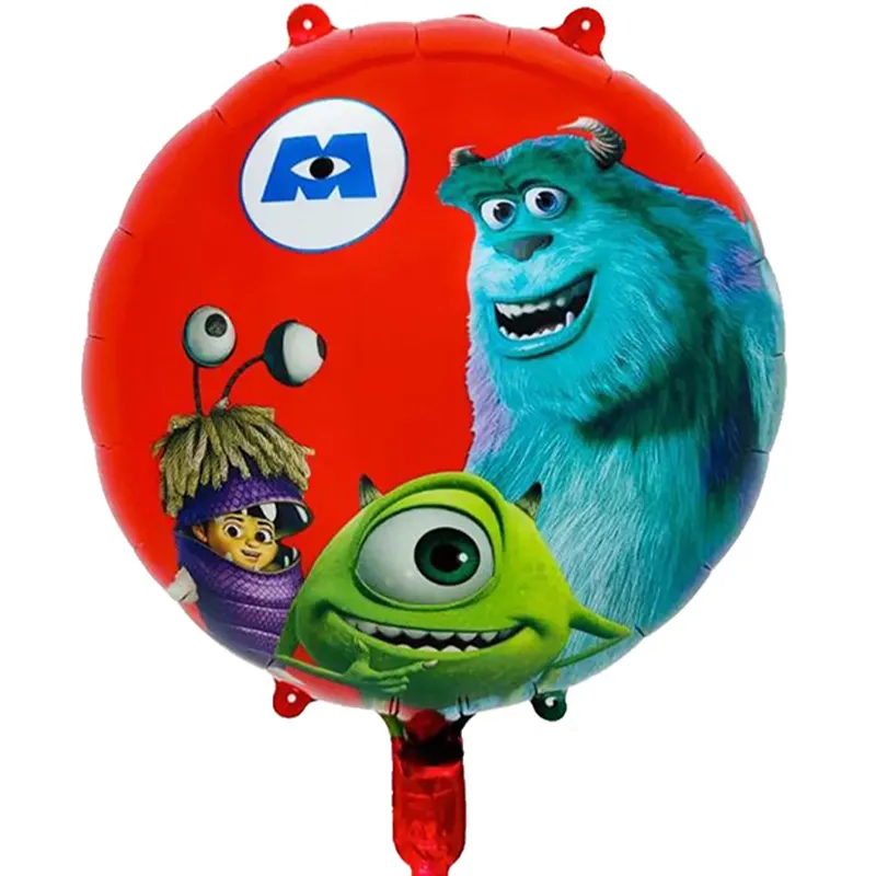 بادکنک فویلی گرد طرح سالیوان قرمز