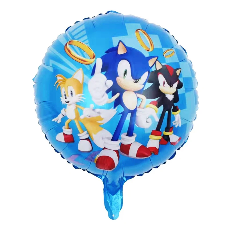 بادکنک فویلی گرد طرح سونیک و دوستان