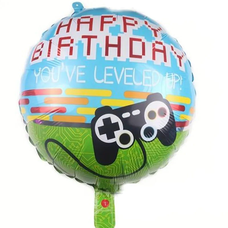 بادکنک فویلی گرد هپی طرح بازی game