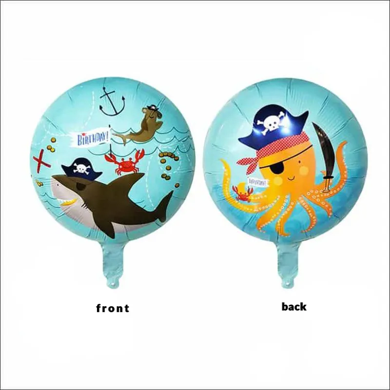 بادکنک فویلی گرد هپی طرح حیوانات دریایی