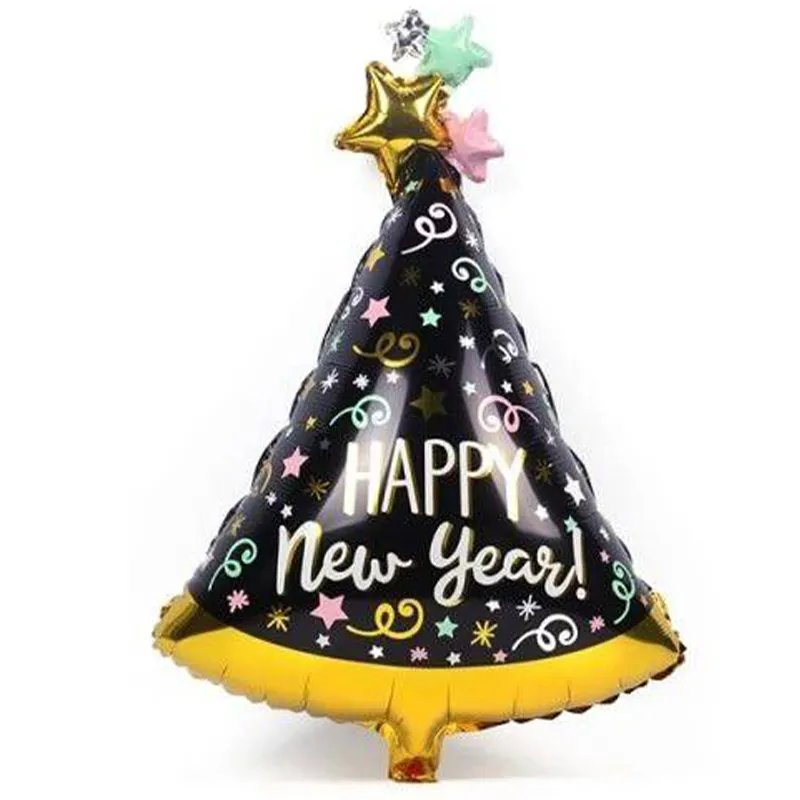 بادکنک فویلی درخت مشکی کریسمسی