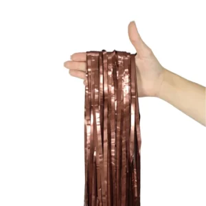 پرده متالایز قهوه ای شکلاتی